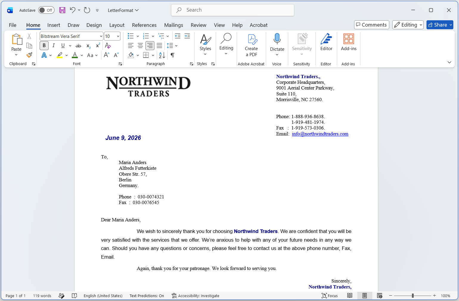Word document generation in .NET Word Library