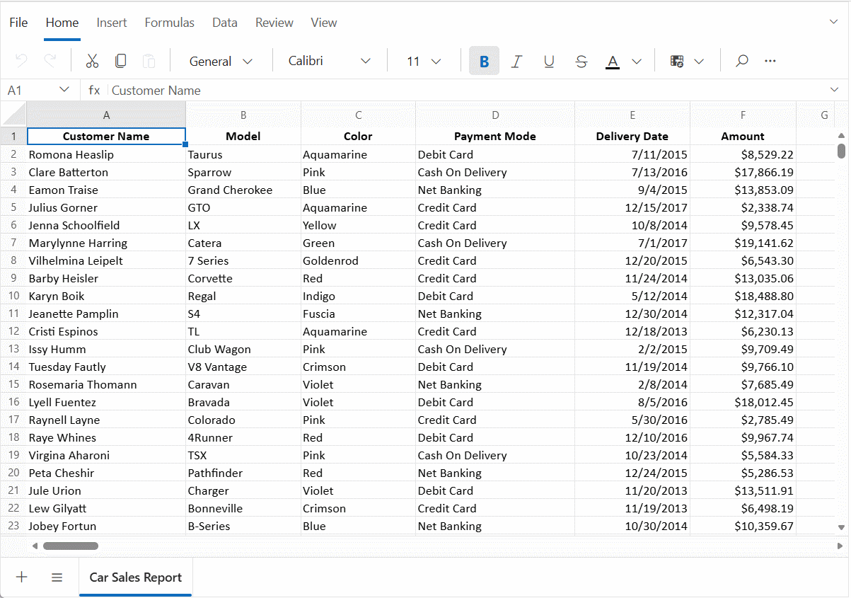 Find and Replace in Blazor Spreadsheet Editor