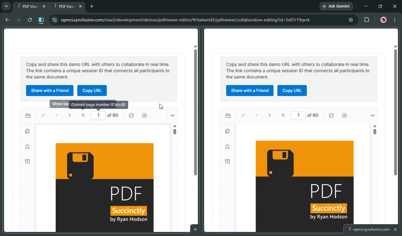 Real-time collaborative editing in Web PDF Viewer