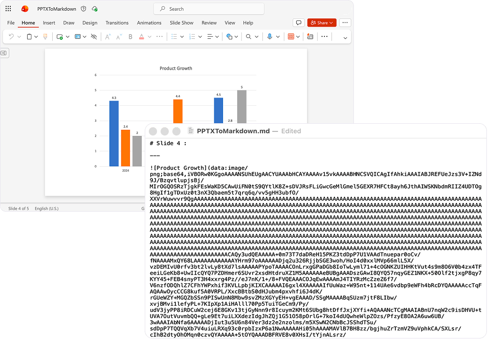 Preserve PowerPoint visuals in Markdown