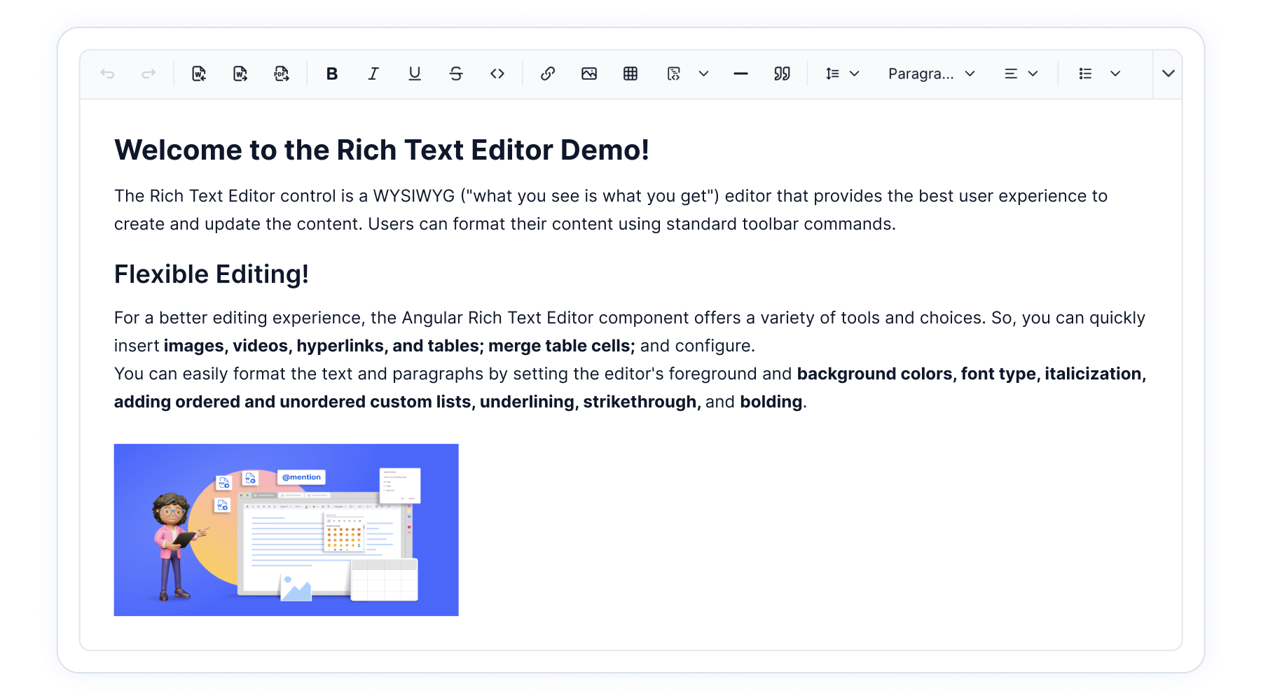 React Rich Text Editor Overview Image