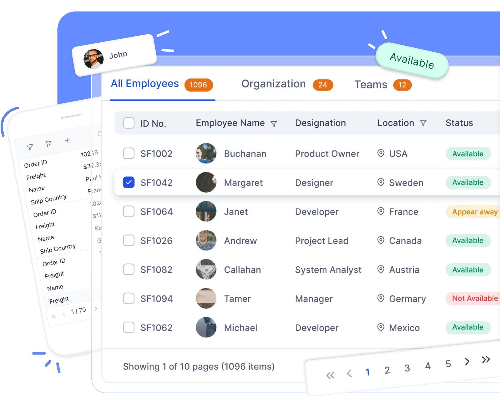 Blazor UI Datagrid Banner