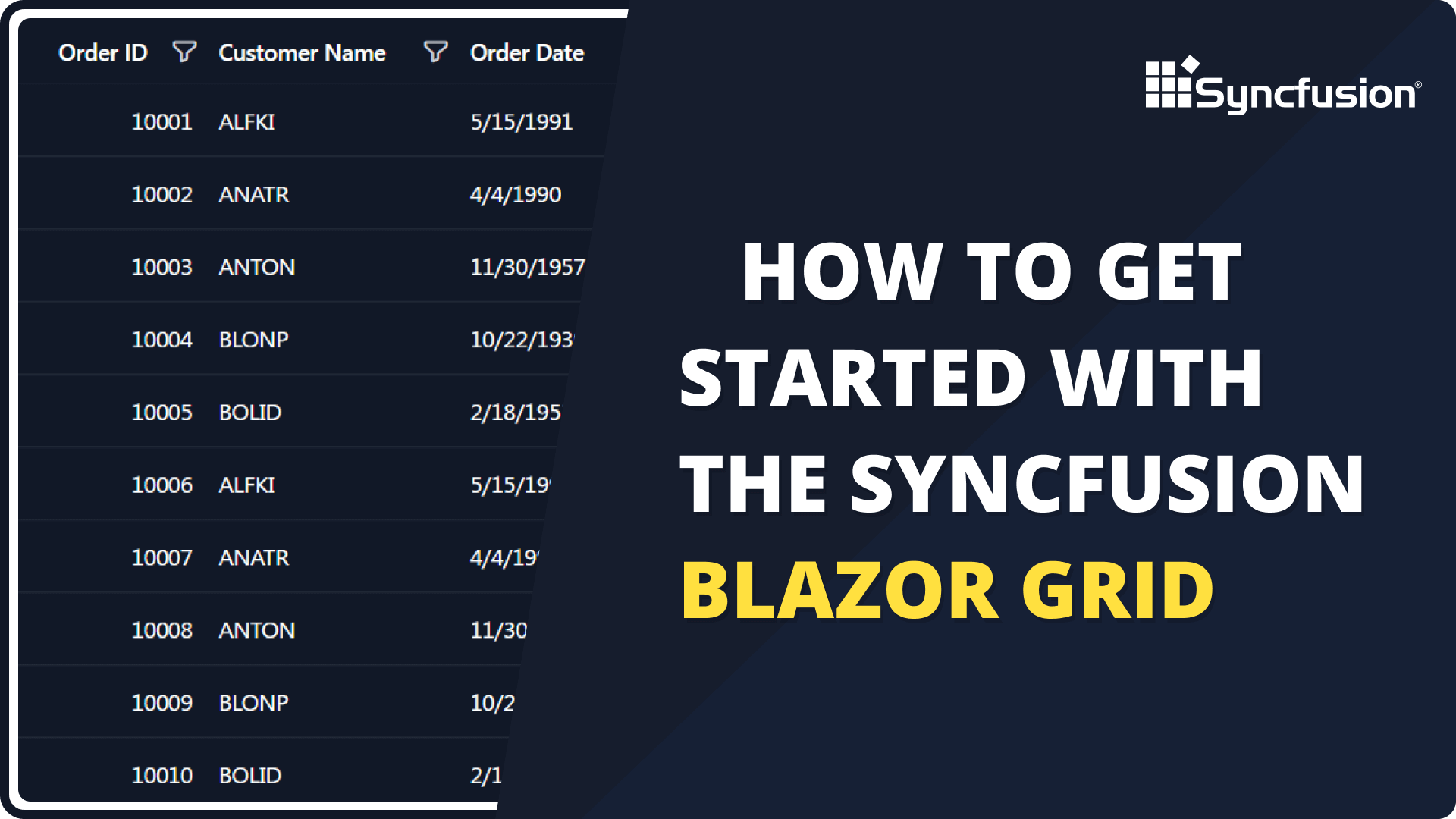 Blazor Grid Video Thumbnail