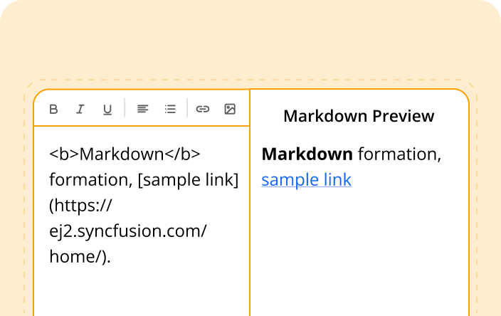 Preview with markdown
