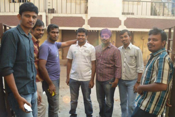 Lingaraj subramanian with his office friends old