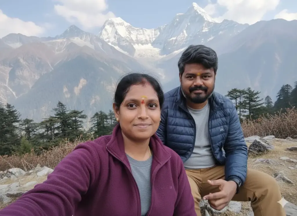 Anand Panchamoorthi with Wife