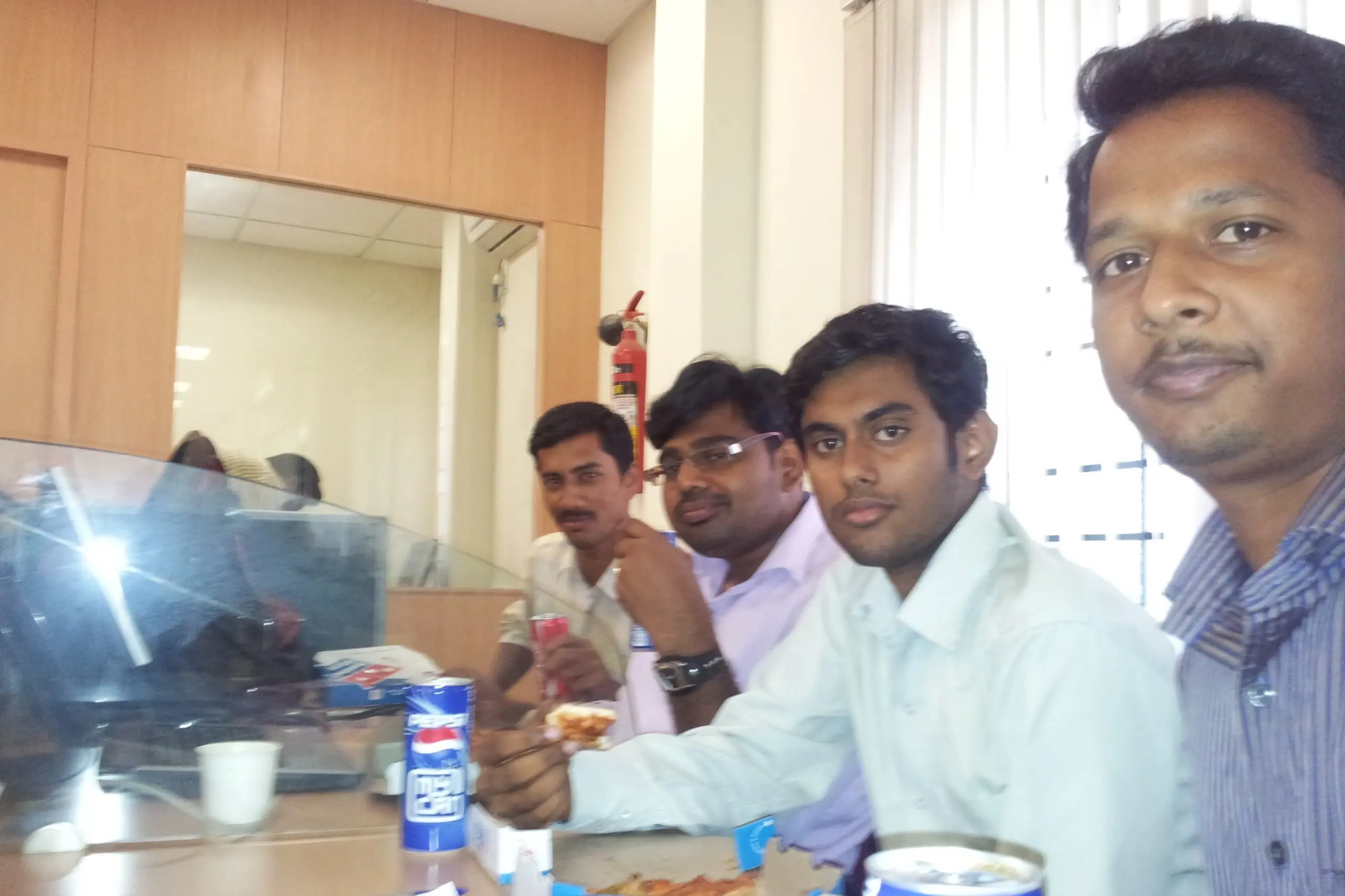 Arulraj Aboorvasamy with Office Colleagues Selfie