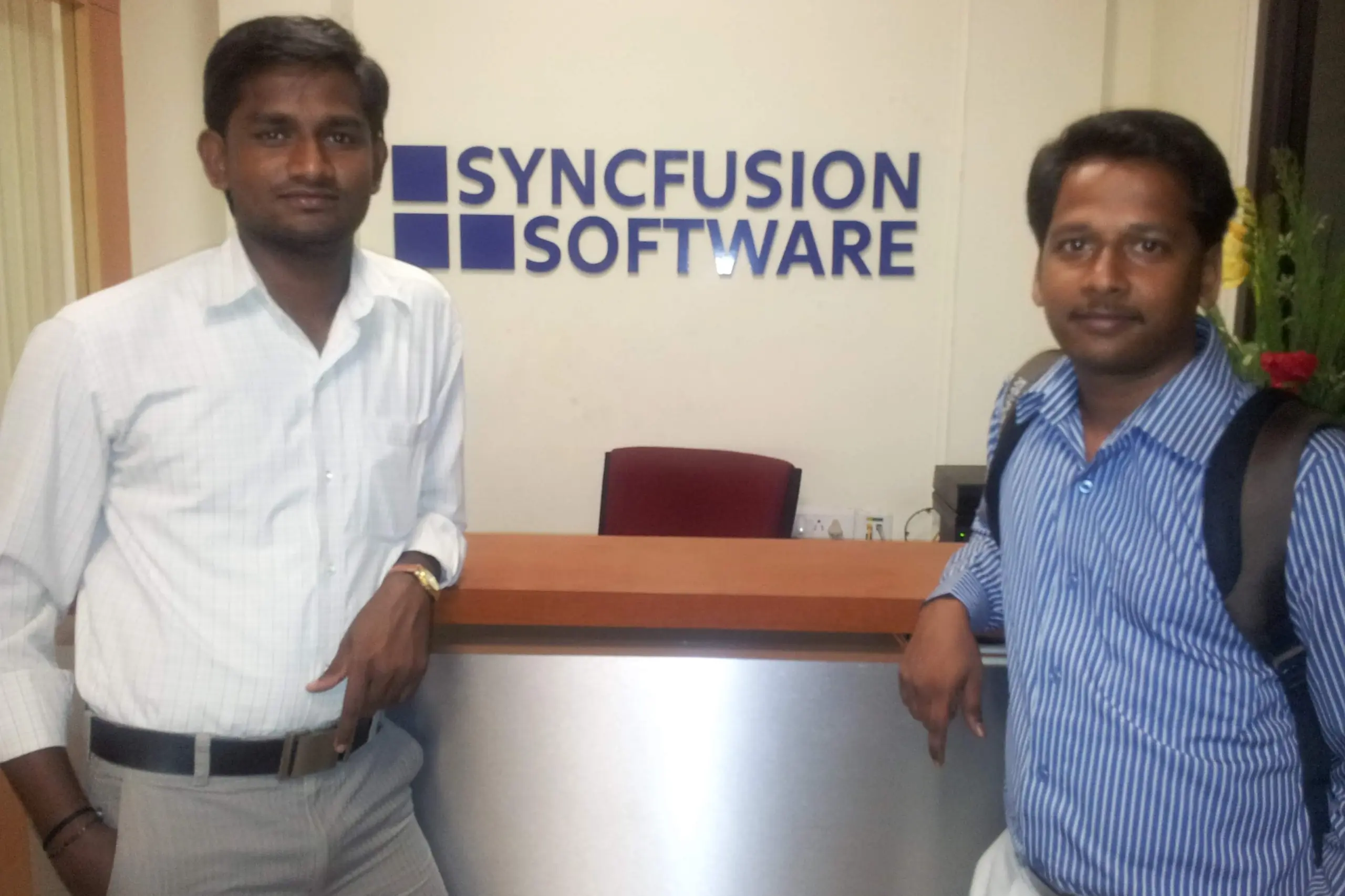 Arulraj Aboorvasamy with Office Friend