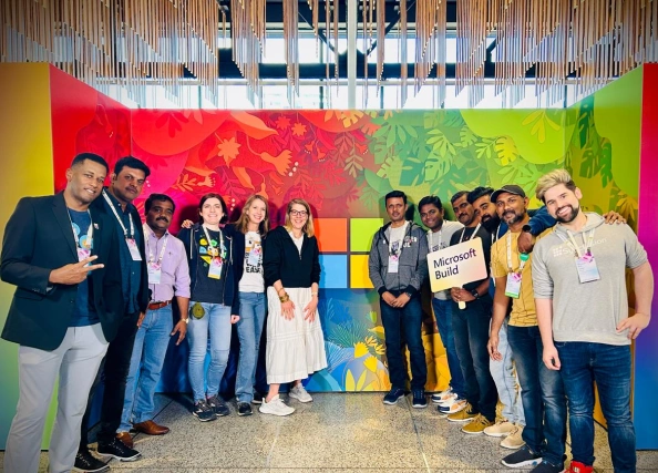 Balaji in microsoft meet with team