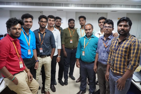 Balaji renganathan with his team members
