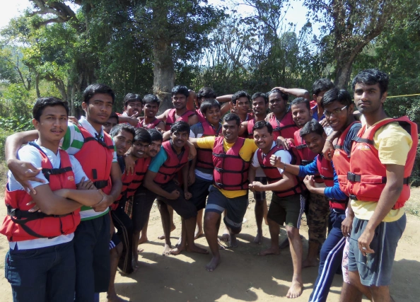 Balaji with friends in trip