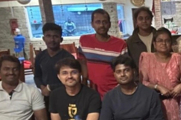Baskaran Sethurajan with office colleagues during the kenya travel
