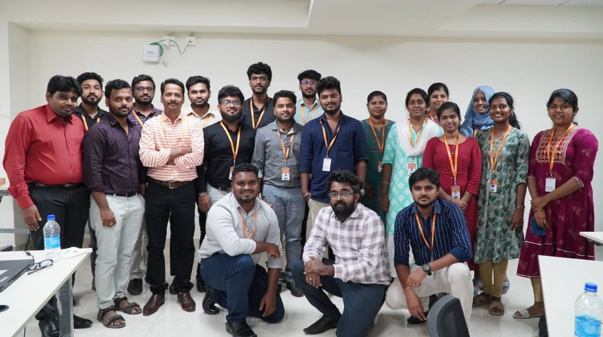 Bhuvanesh valarman with team in meet up
