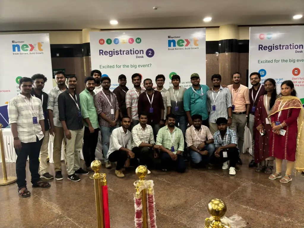 Chinnu Muniyappan Team at NEXT Event