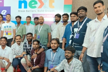 Chozarajan Pandiyarajan with Syncfusion Next team mates