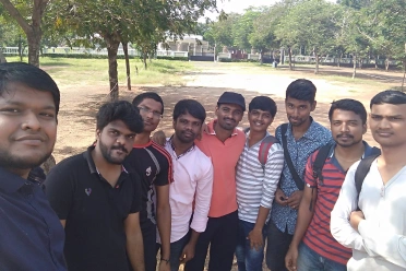 Chozarajan Pandiyarajan with friends at gathering