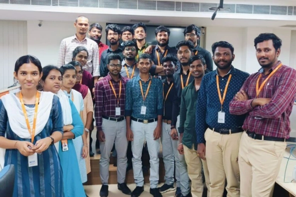 Chozarajan Pandiyarajan with office team members