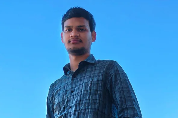 Chozharajan posing for the camera