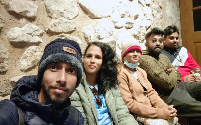 Christopher Issac Sunder Kanagaraj with Friends at hotel