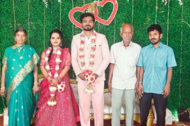 Deepak Gunasekaran with family at function