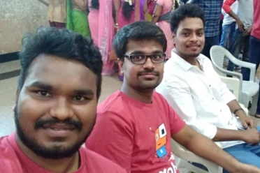Dharanidharan Dharmasivam with office colleagues