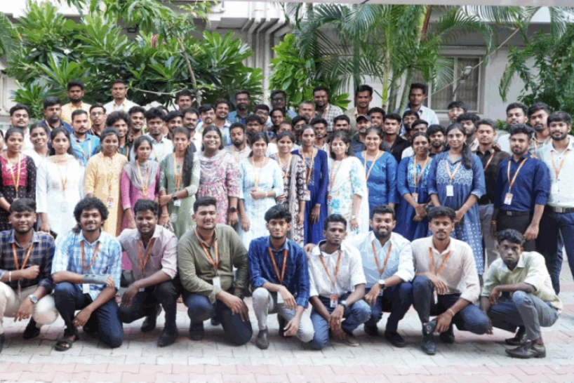 Dharanidharan Dharmasivam with office team members