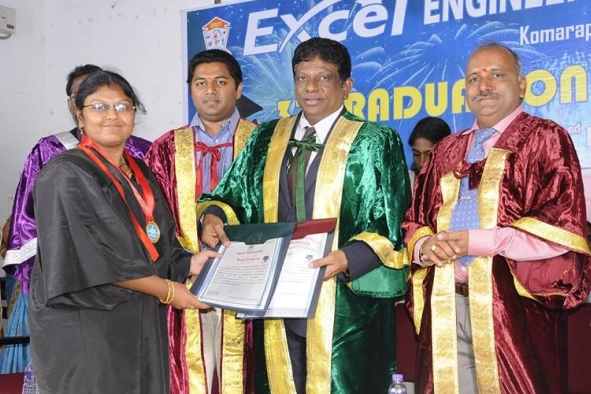 Farjana receving degree certificate