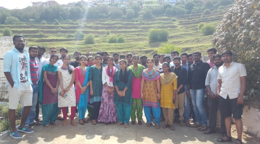 Farjana with her team mates in a team trip