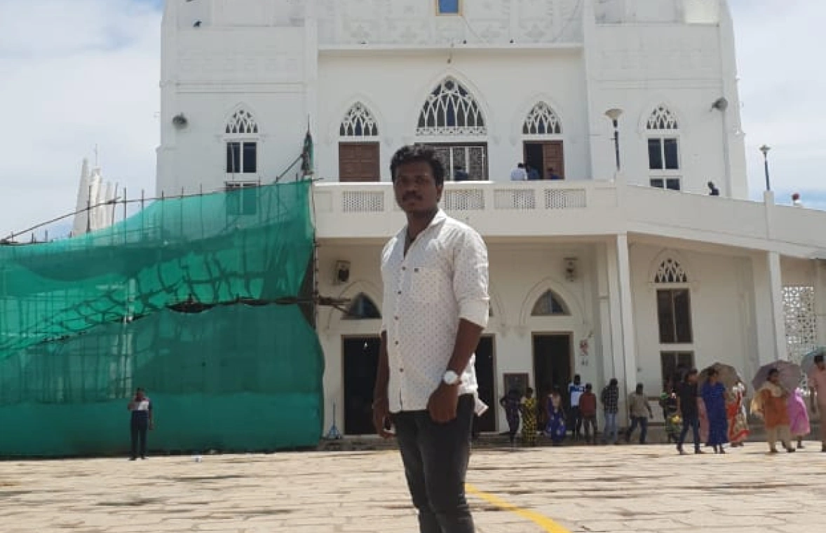 Ganesan Rengasamy at Temple