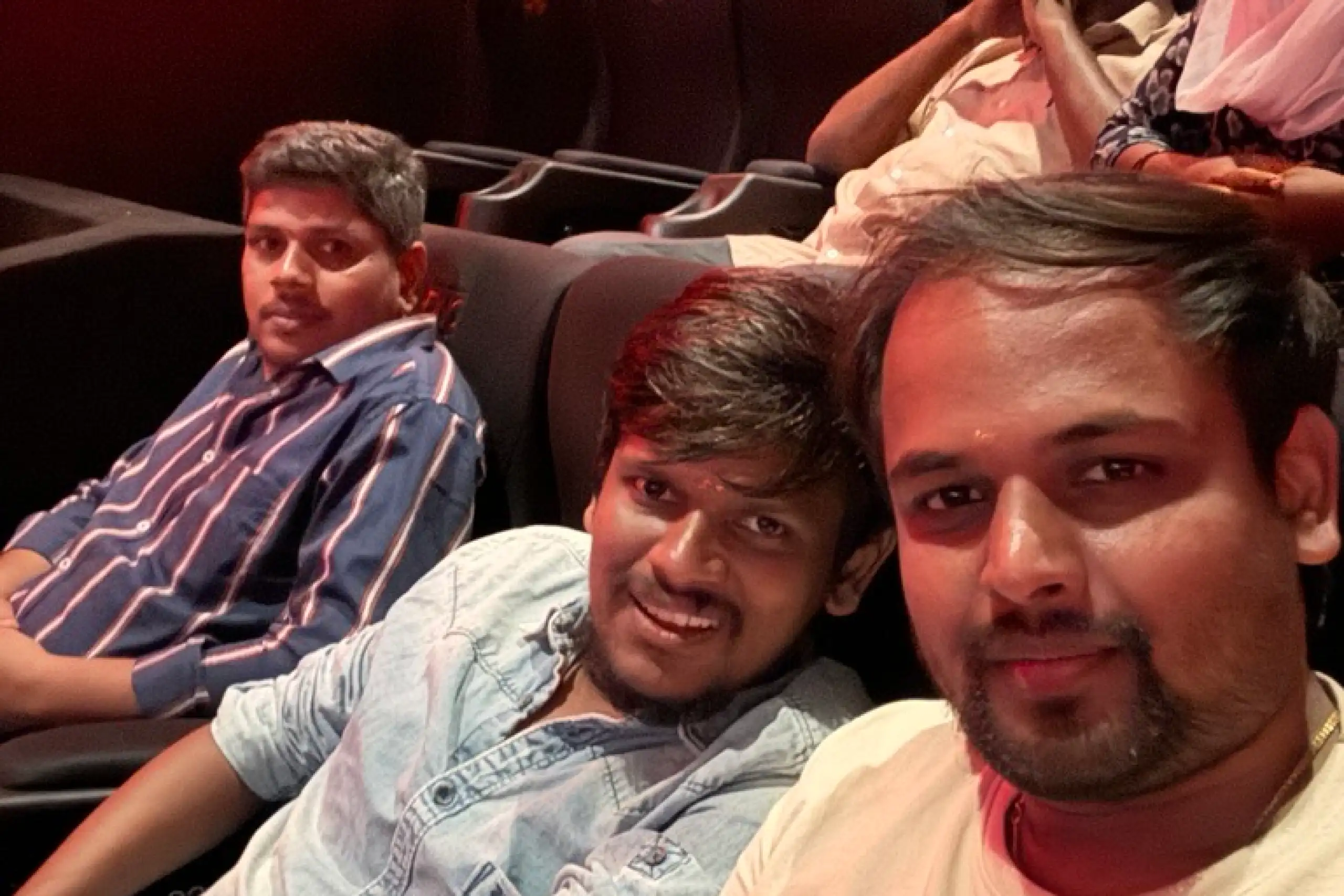 Gowtham Murugan with Friends at Cinema