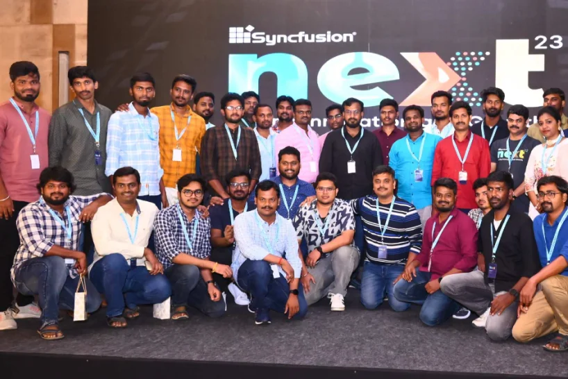 Gunasekaran T with team members in next event old