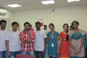 Jayaleshwari Nagarajan with colleagues