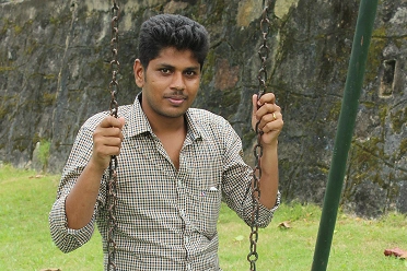 Jayaprakash Baskar sitting on swing