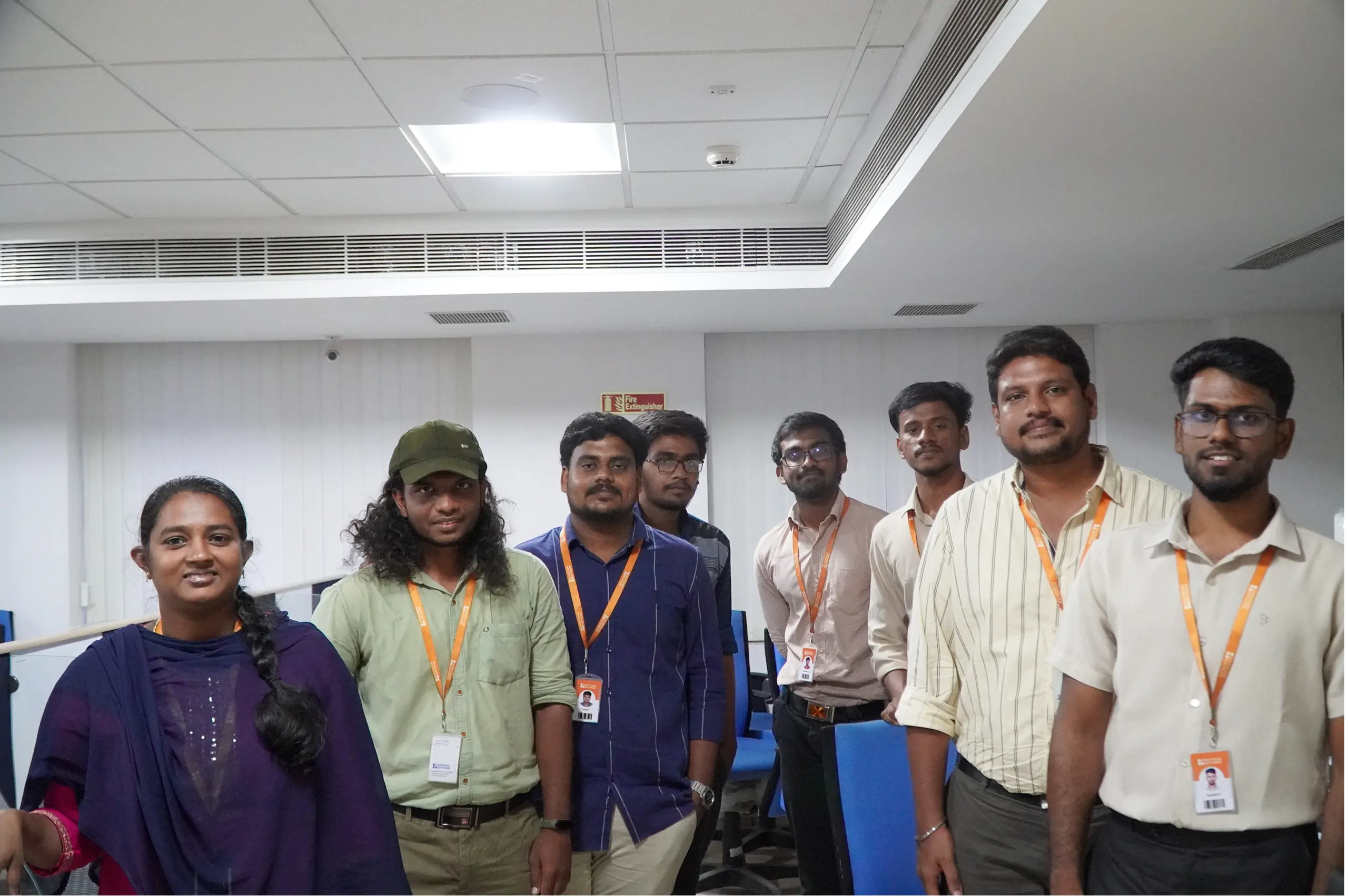 Jayavigneshwaran with his team members in meetup