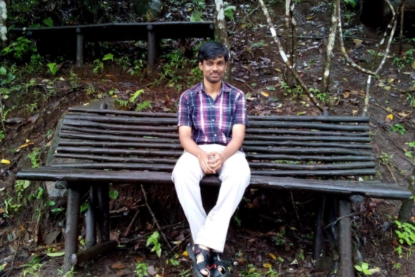 Jegan Ravichandran Park Bench Portrait