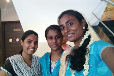 Jeyasri Murugan with friends