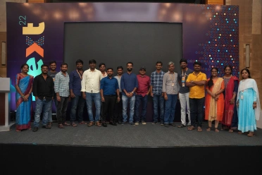 Jeyasri Murugan with office friends in next event