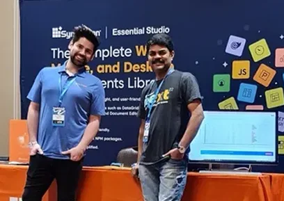 Johnson Monohar with a colleague