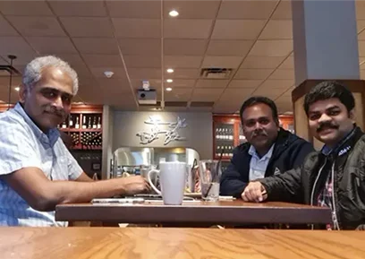 Johnson Monohar with Daniel and Davis