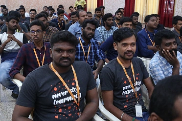 Kameshwaran Rajendran with Syncfusion team