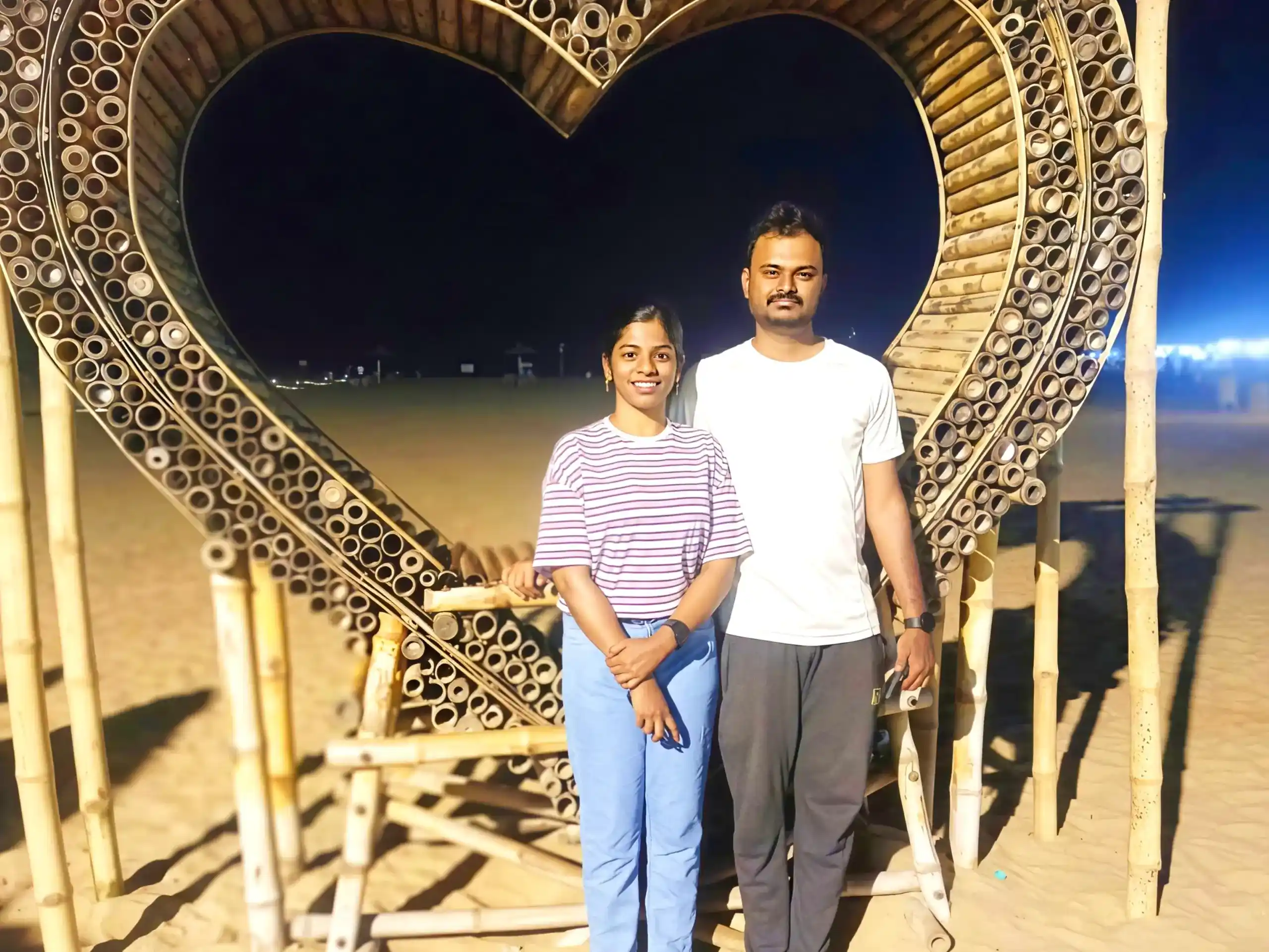 Karthick Ramasamy with Family at Marina