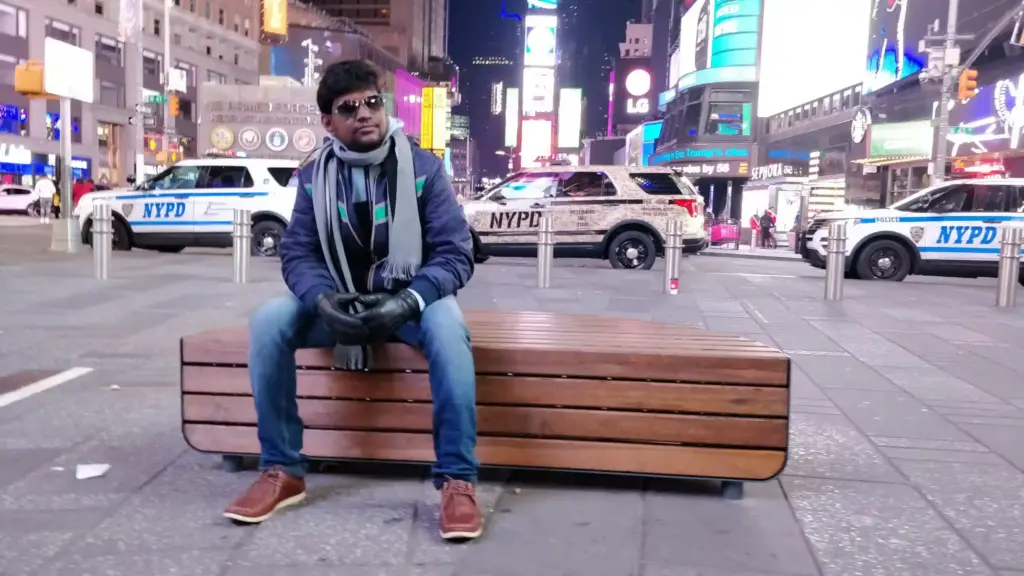 Karthick Thangasamy at Times Square
