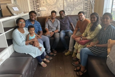 Karthik Anandan with family members