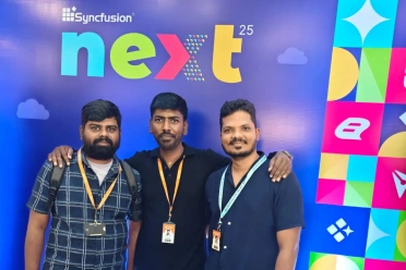 Karthik Anandan with Syncfusion team