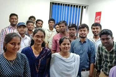 Keerthana Rajendran with her old team mates