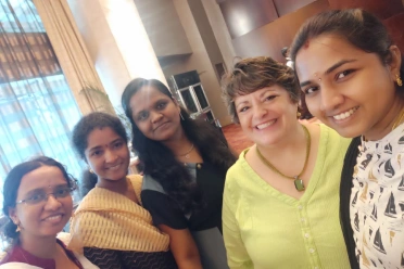 Keerthana with Pat Staley and friends