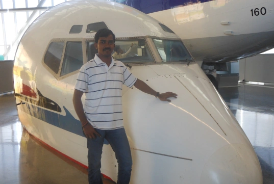 lingaraj near aeroplane