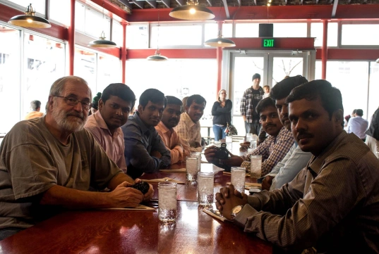 lingaraj with clay burch and vijayanand