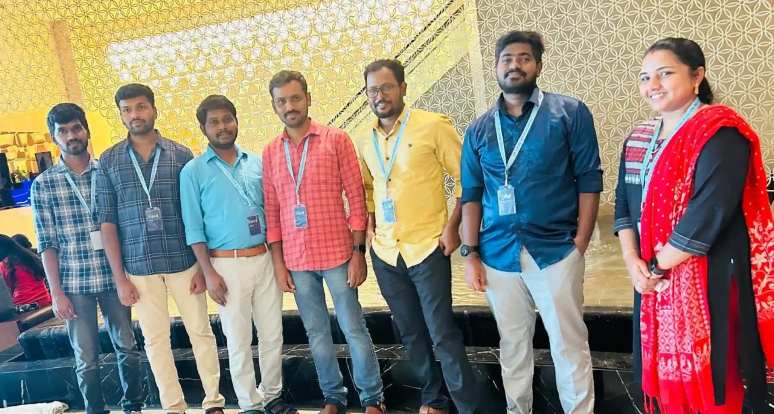 Mahesh palanisamy with team mates in event