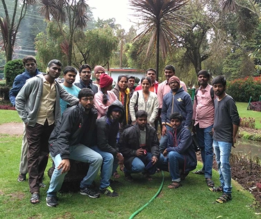 Manikandan Murugesan with team in trip